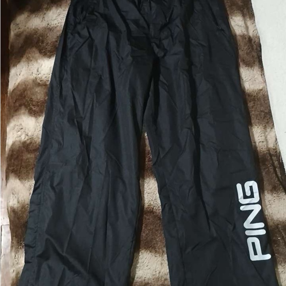 Men PING Black Sweatpants Lightweight Joggers